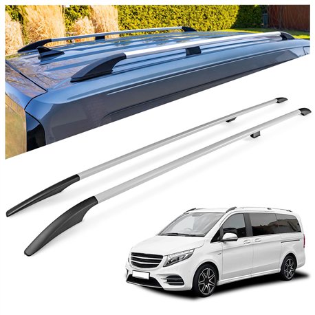 Relingi dachowe Mercedes V-Klasa W447 Compact SWB 2014- Aluminium
