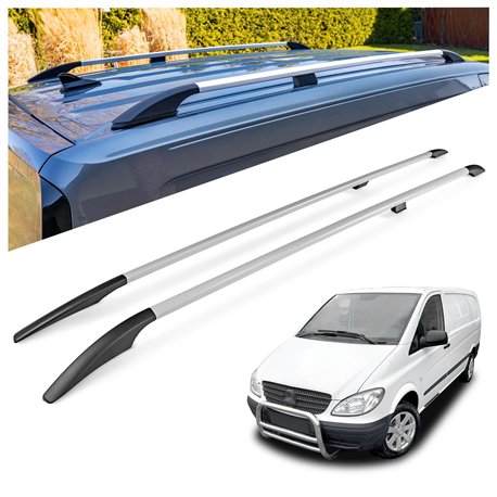 Relingi dachowe Mercedes Vito W639 L1 SWB 2003-2014 Aluminium plas