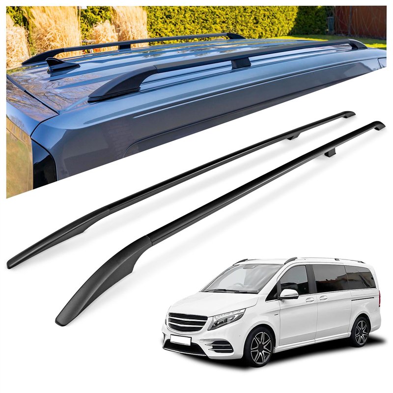 Relingi dachowe Mercedes V-Klasa W447 Compact SWB 2014- Aluminium plasti