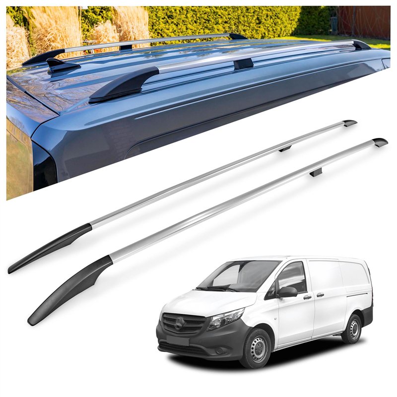 Relingi dachowe Mercedes Vito W447 Compact SWB 2014- Aluminium pla