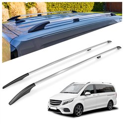 Relingi dachowe Mercedes V-Klasa W447 Compact SWB 2014- Aluminium