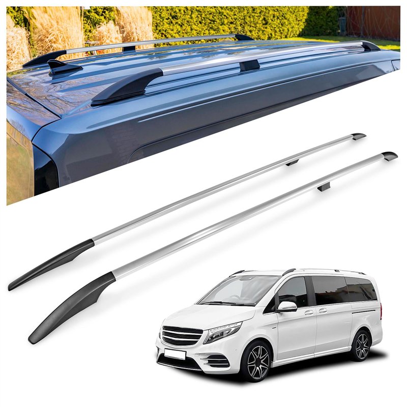 Relingi dachowe Mercedes V-Klasa W447 Compact SWB 2014- Aluminium