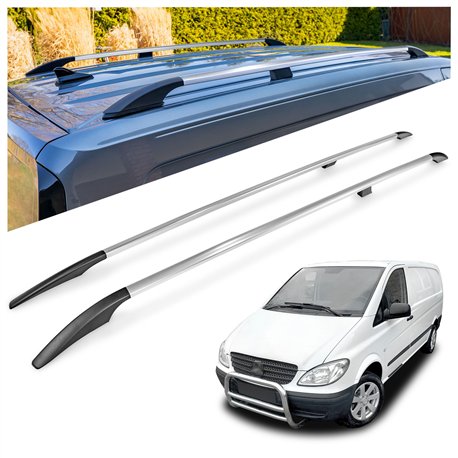 Relingi dachowe Mercedes Vito W639 L1 SWB 2003-2014 Aluminium plas