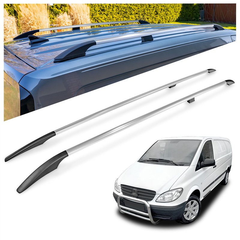 Relingi dachowe Mercedes Vito W639 L1 SWB 2003-2014 Aluminium plas