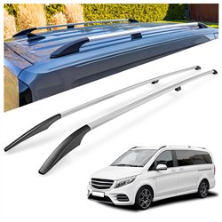 Relingi dachowe Mercedes V-Klasa W447 L3 ELWB 2014- Aluminium plas