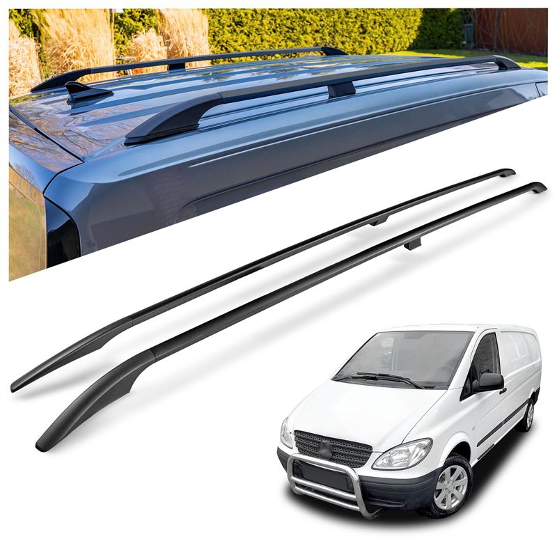 Relingi dachowe Mercedes Vito W639 L3 ELWB 2003-2014 Aluminium plastik