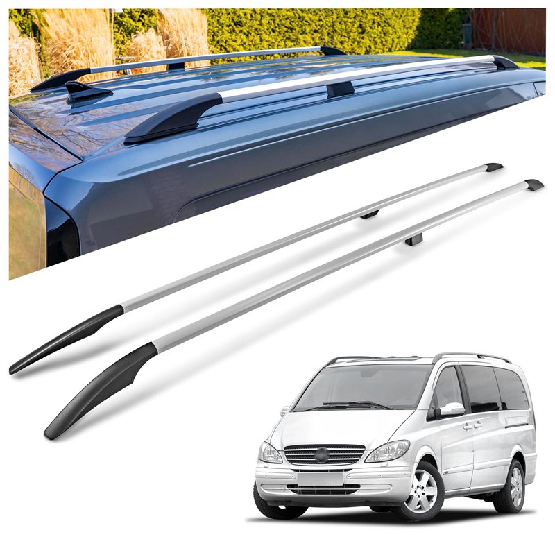 Relingi dachowe Mercedes Viano W639 L2 LWB 2003-2014 Aluminium pla