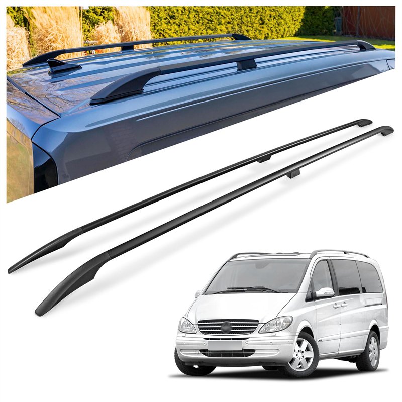 Relingi dachowe Mercedes Viano W639 L2 LWB 2003-2014 Aluminium plastik