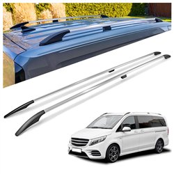 Relingi dachowe Mercedes V-Klasa W447 L2 LWB 2014- Aluminium plast
