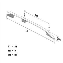 Relingi dachowe Peugeot Partner I M49/M59 1996-2008 Aluminium plastik