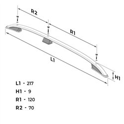 Relingi dachowe Citroen Jumpy III V 4D L3 XL 2016- Aluminium pl