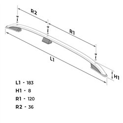 Relingi dachowe Citroen Spacetourer I V L2 M 2016-2024 Aluminium plastik