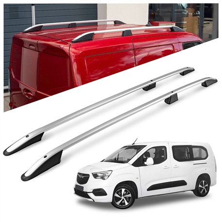 Relingi dachowe do Opel Combo E K9 L2 XL 2018- Aluminium plastik