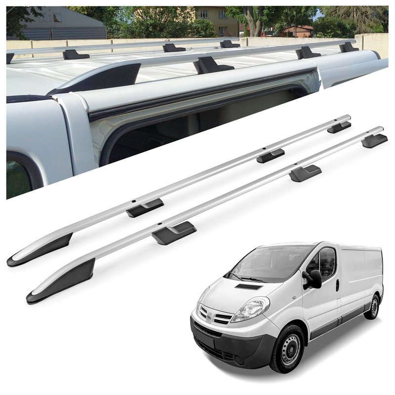 Relingi dachowe Nissan Primastar I F4/J4 L1 SWB 2002-2015 Aluminium plas
