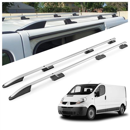 Relingi dachowe Renault Trafic II FL/JL L1 SWB 2001-2014 Aluminium plast