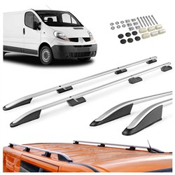 Relingi dachowe Renault Trafic II FL/JL L1 SWB 2001-2014 Aluminium plast