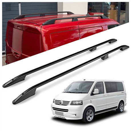 Relingi dachowe Volkswagen VW Multivan T5 L1 SWB 2003-2015 Aluminium pla
