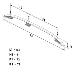 Relingi dachowe Volkswagen VW Caddy SB SK L1 SWB 2020- Aluminiu