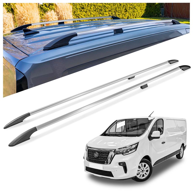 Relingi dachowe Nissan Primastar II X82 L1 SWB 2021- Aluminium pla