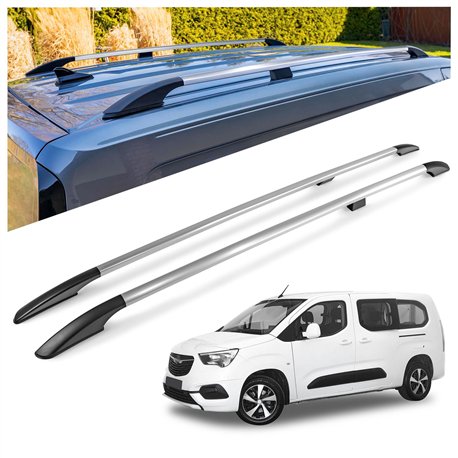 Relingi dachowe do Opel Combo E K9 L2 XL 2018- Aluminium plastik
