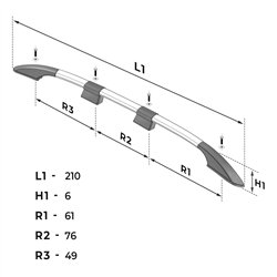 Relingi dachowe Volkswagen VW Caddy IV SA DU L2 Maxi 2015-2020 Alu