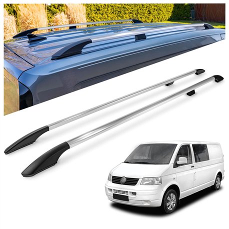 Relingi dachowe Volkswagen VW Transporter T5 L1 SWB 2003-2015 Alum