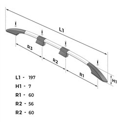 Relingi dachowe Ford Grand Transit Connect III Mk3 V761 L2 LWB 2024- Sol