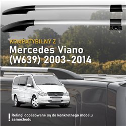 Relingi dachowe dzielone Mercedes Viano W639 L1 SWB 2003-2014 Alum