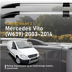 Relingi dachowe dzielone Mercedes Vito W639 L1 SWB 2003-2014 Alumi