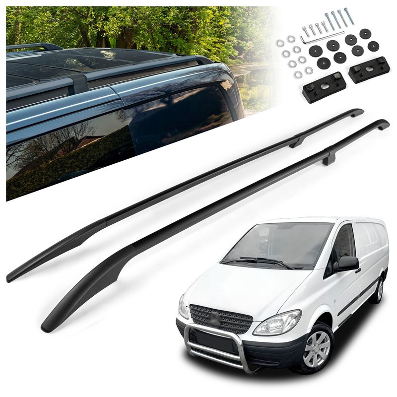Relingi dachowe dzielone Mercedes Vito W639 L1 SWB 2003-2014 Alumi
