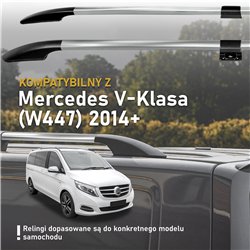 Relingi dachowe dzielone Mercedes V-Klasa W447 Compact SWB 2014- A