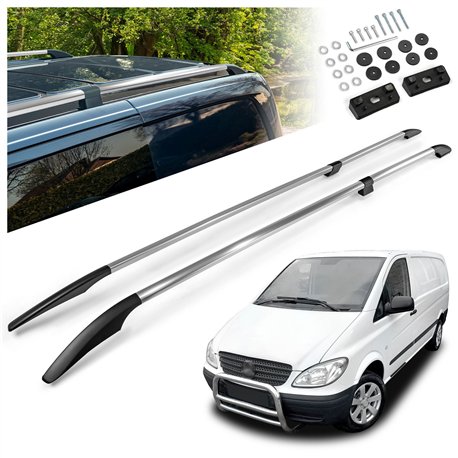Relingi dachowe dzielone Mercedes Vito W639 L1 SWB 2003-2014 Alumi