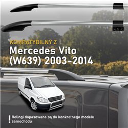 Relingi dachowe dzielone Mercedes Vito W639 L1 SWB 2003-2014 Alumi