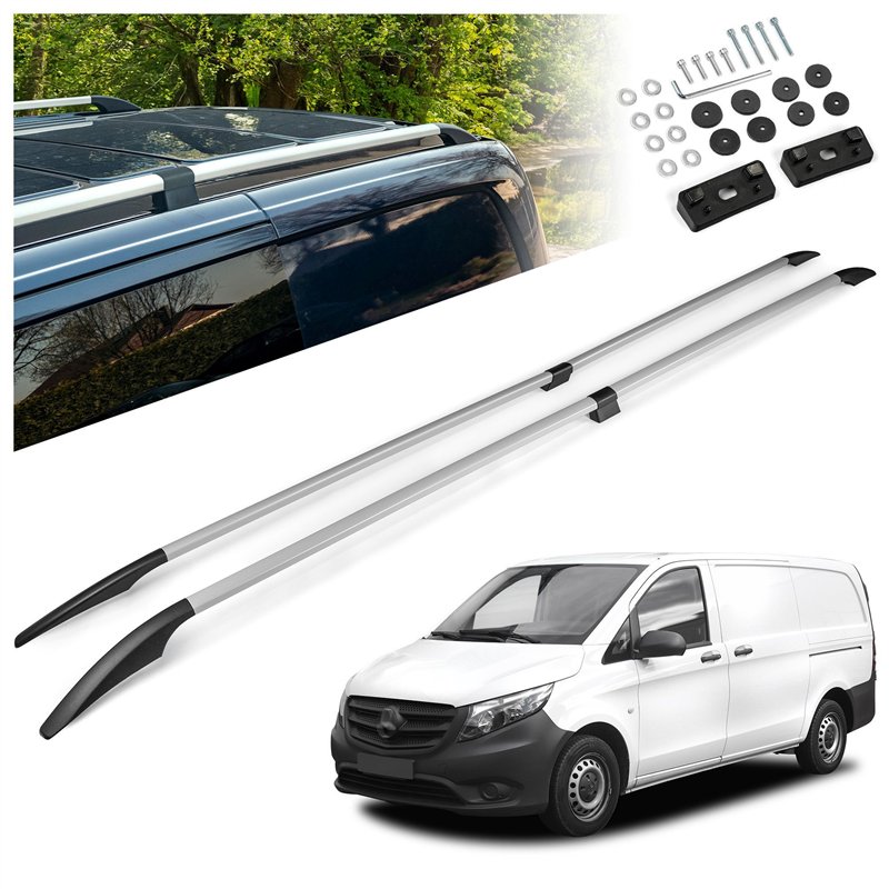 Relingi dachowe dzielone Mercedes Vito W447 L3 ELWB 2014- Aluminiu