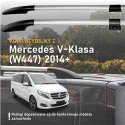 Relingi dachowe dzielone Mercedes V-Klasa W447 L3 ELWB 2014- Alumi