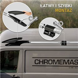 Relingi dachowe dzielone Mercedes V-Klasa W447 L3 ELWB 2014- Alumi