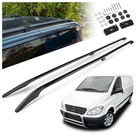 Relingi dachowe dzielone Mercedes Vito W639 L3 ELWB 2003-2014 Alum