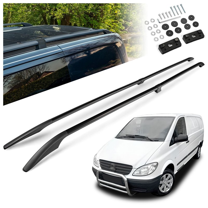 Relingi dachowe dzielone Mercedes Vito W639 L3 ELWB 2003-2014 Alum