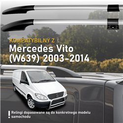 Relingi dachowe dzielone Mercedes Vito W639 L2 LWB 2003-2014 Alumi