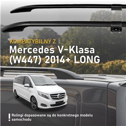 Relingi dachowe dzielone Mercedes V-Klasa W447 L2 LWB 2014- Alumin