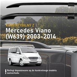 Relingi dachowe dzielone Mercedes Viano W639 L2 LWB 2003-2014 Alum