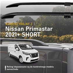 Relingi dachowe dzielone Nissan Primastar II X82 L1 SWB 2021- Alum
