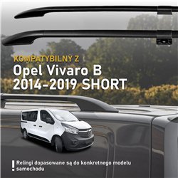 Relingi dachowe dzielone Opel Vivaro B X82 L1 SWB 2014-2019 Alumin