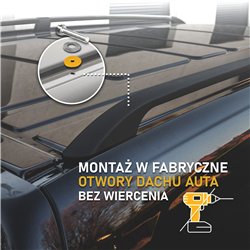 Relingi dachowe dzielone Renault Trafic III FG/JG L1 SWB 2014- Alu