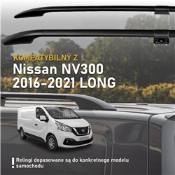 Relingi dachowe dzielone Nissan NV300 I X82 L2 LWB 2016-2021 Alumi
