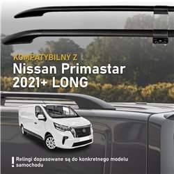 Relingi dachowe dzielone Nissan Primastar II X82 L2 LWB 2021- Alum