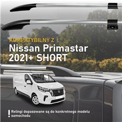 Relingi dachowe dzielone Nissan Primastar II X82 L2 LWB 2021- Alum