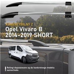 Relingi dachowe dzielone Opel Vivaro B X82 L2 LWB 2014-2019 Alumin