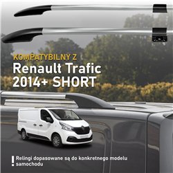 Split roof rails for Renault Trafic III FG/JG L2 Grand 2014- Solid Aluminu