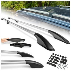Split roof rails for Renault Trafic III FG/JG L2 Grand 2014- Solid Aluminu